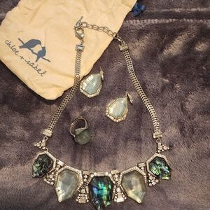 Chloé and isabel blue pearl set